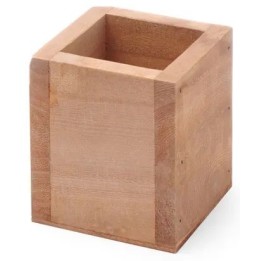 Drewniany pojemnik na sztuće 80x80x95 mm | 664186 hendi