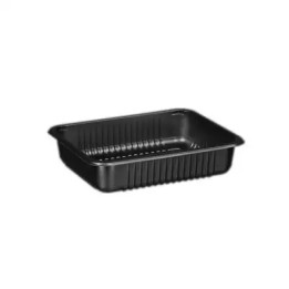 POJEMNIK 227X178X45 PP OBIADOWY NIEDZIELONY CZARNY 320 SZT.