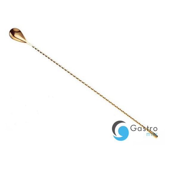 Długa łyżka barmańska złota 400 mm 