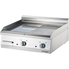 płyta grillowa elektryczna, gładko-ryflowana, 8.1 kW, chrom | 9737300 STALGAST