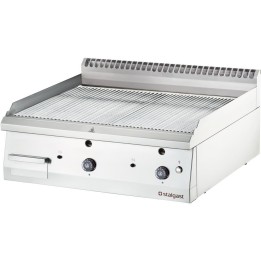płyta grillowa gazowa, ryflowana, 13 kW, G30, chrom | 9737230 STALGAST