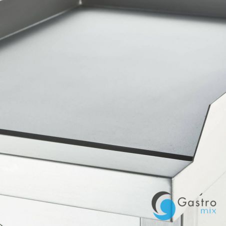 płyta grillowa gazowa, gładka, 13 kW, G20, chrom | 9737110 STALGAST 