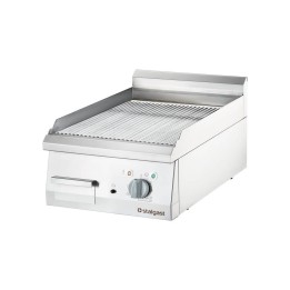 płyta grillowa elektryczna, ryflowana, 4 kW, chrom | 9736200 STALGAST