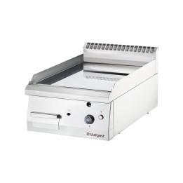 płyta grillowa gazowa, gładka, 6.5 kW, G20, chrom | 9736110 STALGAST