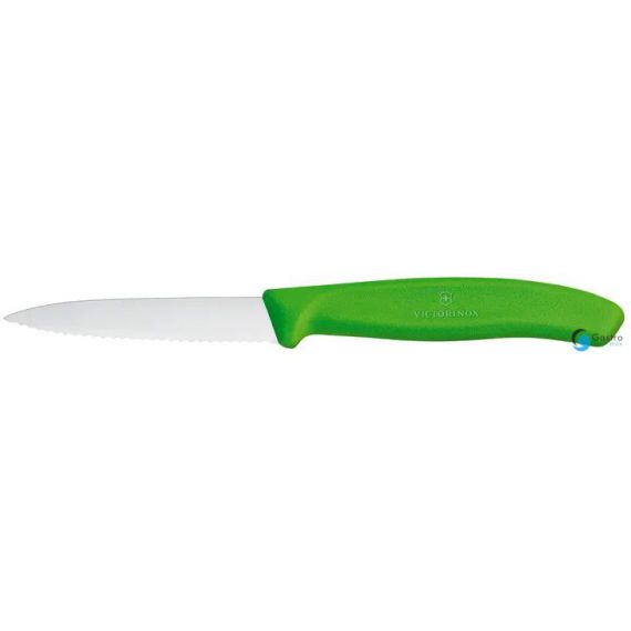 Victorinox Swiss Classic Nóż do jarzyn, ząbkowany, 8cm, zielony 