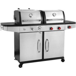 GRILL 2W1, GAZOWY + WĘGLOWY, STAL NIERDZEWNA, 8,2KW | YG-20030 YATO