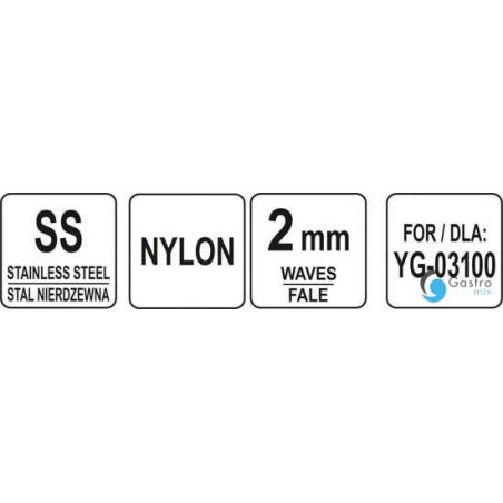 TARCZA PLASTRY FALE 2 MM DO SZATKOWNICY DO WARZYW YG-03100 | YG-03152 YATO 
