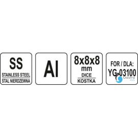  TARCZA KOSTKA 8 X 8 X 8 MM  DO SZATKOWNICY DO WARZYW YG-03100 | YG-03148 YATO