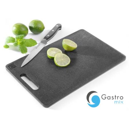 Deska do krojenia uniwersalna z uchwytem 300x200x(H)10 czarna 