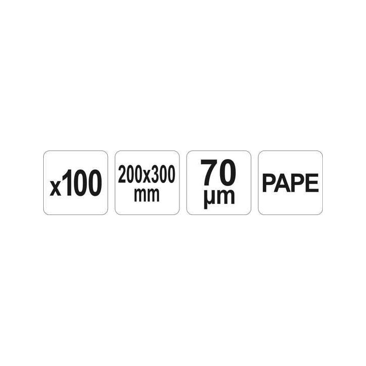 WORKI 200 X 300 MM  70UM PAPE, 100SZT DO PAKOWAREK KOMOROWYCH  | YG-09332 YATO