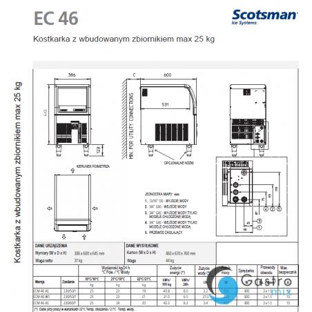KOSTAKRKA DO LODU SCOTSMAN ECM46 AS 