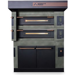 Piec dwukomorowy S105 serieS Icon z okapem i komorą rozrostu Moretti Forni | MFSI105DL
