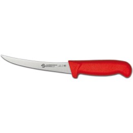 Ambrogio Sanelli Supra Colore, nóż do trybowania, zakrzywione, CZERWONY, 15 cm | S301.015R HENDI