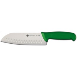 Ambrogio Sanelli Supra Colore ,nóż Santoku, ze żłobieniami, ZIELONY,  18 cm | S350.018G HENDI