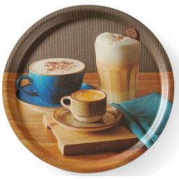 Taca do serwowania tasty coffee, śr. 380 mm, antypoślizgowa | 507971 HENDI