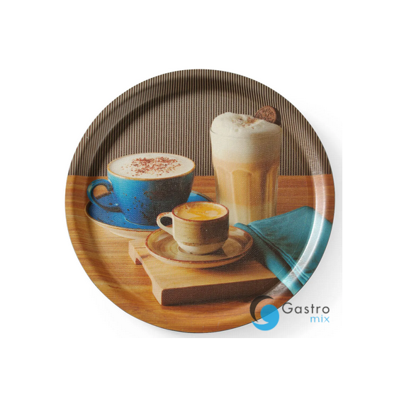 Taca do serwowania tasty coffee, śr. 380 mm, antypoślizgowa | 507971 HENDI 