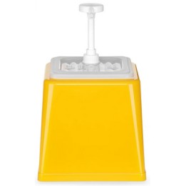 Pojemnik z pompką do sosów, żółty 230x210x250(H) | 203538 HENDI