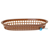 Koszyk owalny, brązowy, zestaw 6 szt.  275x175x(H)38mm | 426296 HENDI