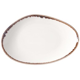 Talerz o organicznym kształcie Vanilla 350x210 mm | 781227 FINE DINE