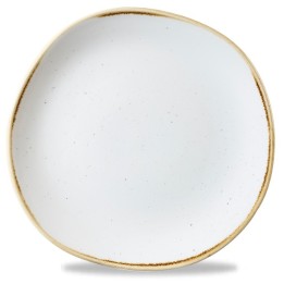 Talerz płytki 210 mm o organicznym kształcie Stonecast Barley White | SWHSOG81 FINE DINE