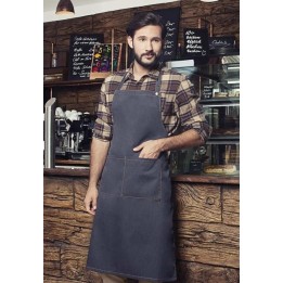 Fartuch Bib Apron JEANS-STYLE – BLACK| LS22/16 KARLOWSKY