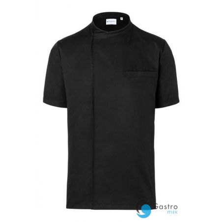 Kucharska koszula Basic, krótki rękaw ROZMIAR XL   CZARNA| BJM3 KARLOWSKY 