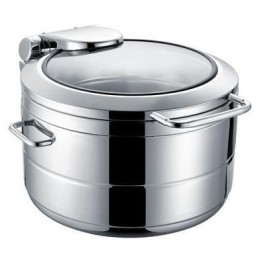 Głęboki podgrzewacz indukcyjny ze szklaną pokrywą De Luxe Eco, 11l | 473474 FINE DINE