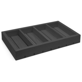 Organizer drewniany na sztućce Madeira Black 530x325x65 mm| 504871 FINE DINE