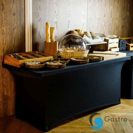 Stół cateringowy prostokątny dł. 152,4 cm z czarnym pokrowcem - VERLO | V-STP150PC tom-gast 