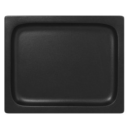 Pojemnik GN 1/2 wys. 2,2 cm z porcelany czarny mat  | R-NFBU-12022BK-3 RAK PORCELAIN
