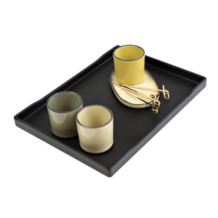 Taca ZEN z melaminy 30x22x2,3 cm czarna | V-1351-B TOM-GAST