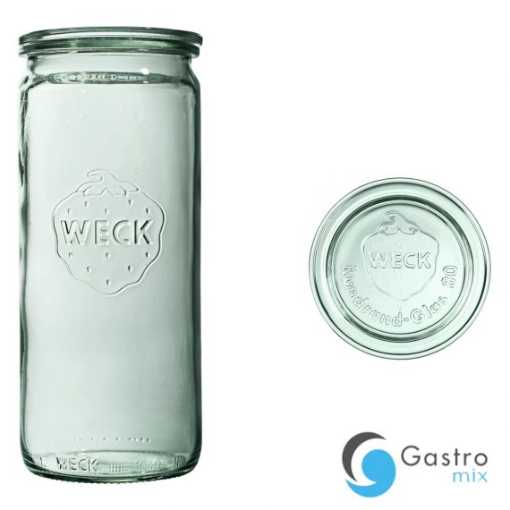Słoik CYLINDRYCZNY 1040 ml z pokrywą - op. 6 szt - WECK | WE-908-80P TOM-GAST 