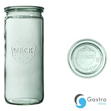 Słoik CYLINDRYCZNY 1040 ml z pokrywą - op. 6 szt - WECK | WE-908-80P TOM-GAST 