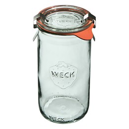 Słoik CYLINDRYCZNY 340 ml z pokrywą, uszczelką i 2 zapinkami - op. 6 szt - WECK | WE-975-60PUZ TOM-GAST