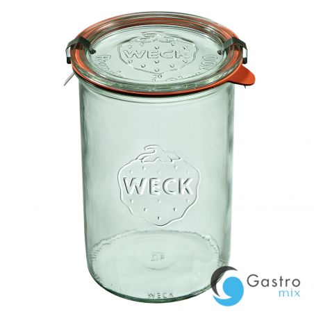 Słoik CYLINDRYCZNY 1000 ml z pokrywą, uszczelką i 2 zapinkami - op. 6 szt - WECK | WE-782-100PUZ... 