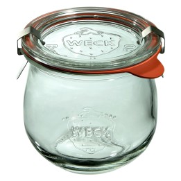 Słoik TULIP 370 ml z pokrywą, uszczelką i 2 zapinkami - op. 6 szt - WECK | WE-746-80PUZ TOM-GAST