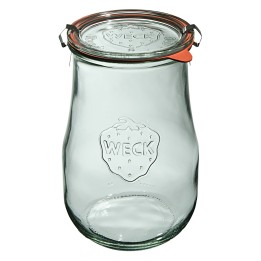 Słoik TULIP 1750 ml z pokrywą, uszczelką i 2 zapinkami - op. 4 szt - WECK | WE-738-100PUZ TOM-GAST
