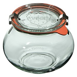 Słoik DECO 560 ml z pokrywą, uszczelką i 2 zapinkami - op. 6 szt - WECK | WE-901-80PUZ TOM-GAST