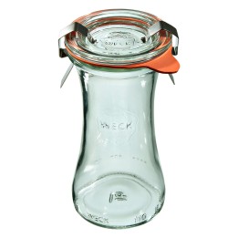 Słoik DELI 100 ml z pokrywą, uszczelką i 2 zapinkami - op. 6 szt - WECK | WE-757-40PUZ TOM-GAST