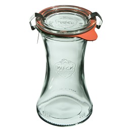 Słoik DELI 200 ml z pokrywą, uszczelką i 2 zapinkami - op. 6 szt - WECK | WE-995-60PUZ TOM-GAST
