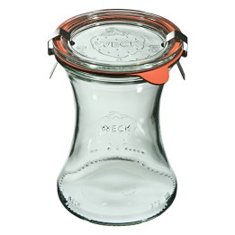 Słoik DELI 370 ml z pokrywą, uszczelką i 2 zapinkami - op. 6 szt - WECK | WE-996-80PUZ TOM-GAST