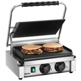 Grill kontaktowy "Panini-MDI" 1GR - Góra ryflowana, dół gładki | A150976 bartscher