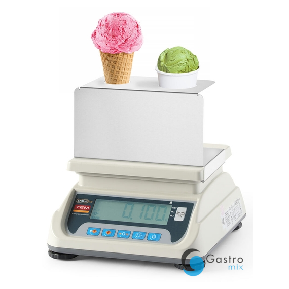 Waga LCD do lodów z portem RS232 i legalizacją | 755761 HENDI 