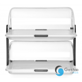 Witrynka Roll top - podwójna 380x260x(H)355mm | 871768 hendi