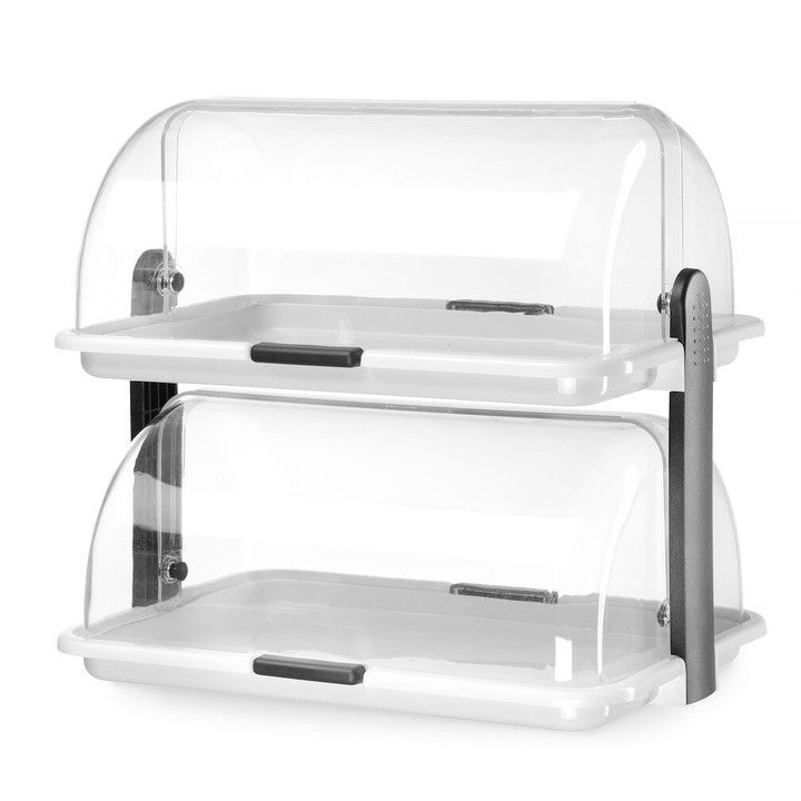 Witrynka Roll top - podwójna 380x260x(H)355mm | 871768 hendi