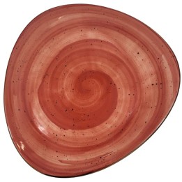 TALERZ PŁYTKI 30 CM RUSTIC CZERWONY|  DELTA-15.2-CZERWONY KERA CERAMIKA