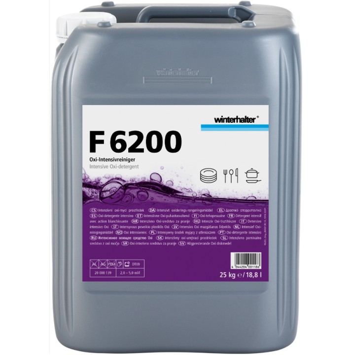 Płyn do mycia porcelany, tworzywa z aktywnym tlenem F-6200 25kg | F-6200 Winterhalter