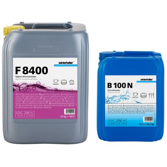 Zestaw płyn myjący F8400 25kg +płyn nabłyszczający B100N | WINTERHALTER 