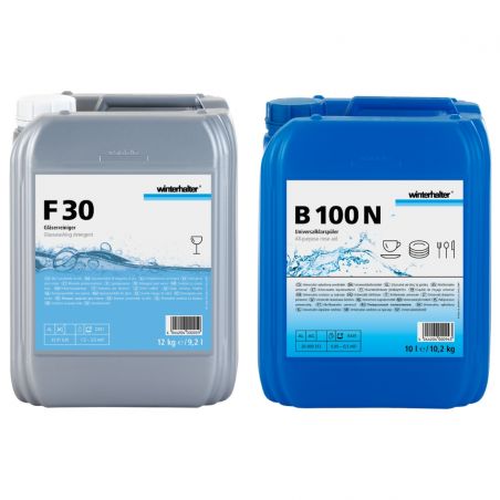Zestaw płyn myjący F-30 12KG +płyn nabłyszczający B100N | WINTERHALTER 