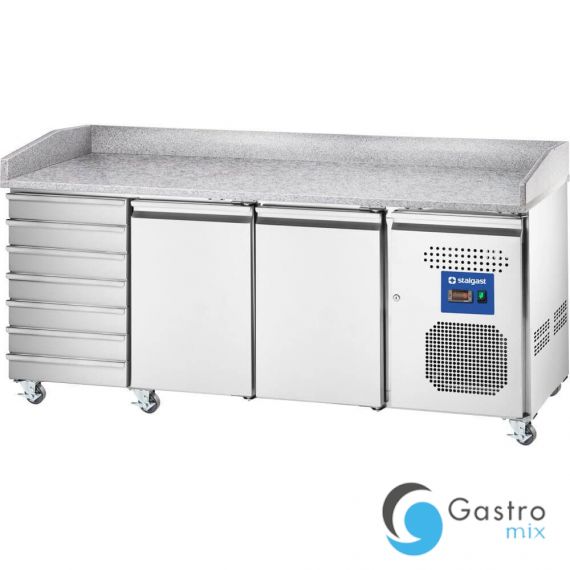 stół chłodniczy 2 drzwiowy 580 l, 600x400 mm, do pizzy z szufladami| 833271 STALGAST 